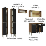 Cocina Integral 229cm Marrón Marrón/Negro Emilly 06