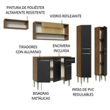 Cocina Integral 229cm Marrón/Negro Emilly 07