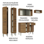 Cocina Compacta 229 cm Marrón Emilly Madesa