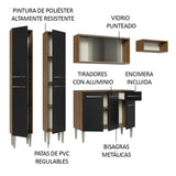 Cocina Integral 229cm Marrón/Negro Emilly 08