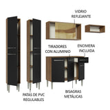 Cocina Integral 229cm Marrón/Negro Emilly 09