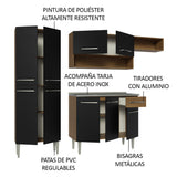 Cocina Integral 229cm con Fregadero Marrón/Negro Emilly 12