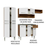 Cocina Integral 229cm con Fregadero Marrón/Blanco Emilly 12