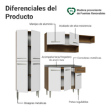 Cocina Integral 229cm con Fregadero Marrón/Blanco Emilly 12