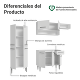 Cocina Integrale 229cm Blanco Emilly Madesa 18