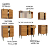 Cocina Integral 233cm Marrón Emilly Wind 02