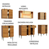 Cocina Integral 233cm Marrón Emilly Fire 03