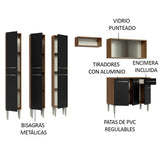 Cocina Integral 261cm Marrón/Negro Emilly 03