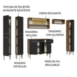 Cocina Integral 261cm Marrón/Negro Emilly 04