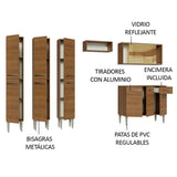 Cocina Integral 261cm Marrón Emilly 05