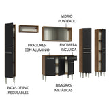Cocina Integral 261cm Marrón/Negro Emilly 06