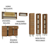 Cocina Integral 261cm Marrón Emilly 08