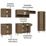 Cocina Integral 293cm Marrón Emilly 01