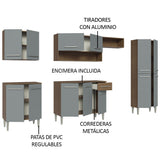 Cocina Integral 293cm Marrón/Gris Emilly 01