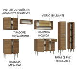 Cocina Integral 293cm Marrón Emilly 03
