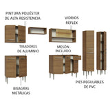 Cocina Integral 293cm Marrón Emilly 03