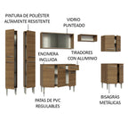 Cocina Integral 293 cm Marrón Emilly Madesa