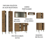 Cocina Integral 293cm Marrón Emilly 04