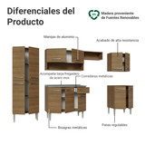 Cocina Integral 293cm con Fregadero Marrón Emilly 08