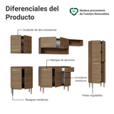 Cocina Integral 293cm Emilly Marrón 10