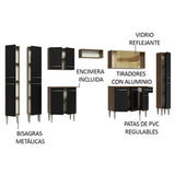 Cocina Integral 325cm Marrón/Negro Emilly 04