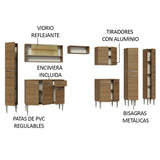 Cocina Integral 325cm Emilly Marrón 05