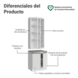 Kit Gabinete + Vitrina 70 cm Blanco Glamy 02