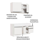 Cocina Compacta 150cm Blanco Glamy 02