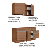 Cocina Compacta 150cm Marrón Glamy 02