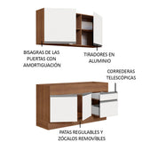Cocina Compacta 150cm Marrón/Blanco Glamy 02