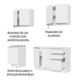 Cocina Compacta 160cm sin Fregadero Blanco Glamy 01
