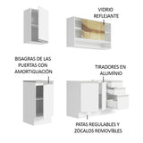 Cocina Compacta 160cm con Fregadero Blanco Glamy 04