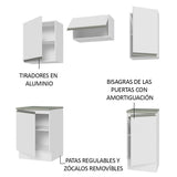Cocina Compacta 160cm Blanco Glamy 07