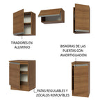 Cocina Compacta 160 cm Marrón Glamy Madesa