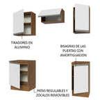 Cocina Compacta 160 cm Marrón/Blanco Glamy Madesa