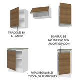 Cocina Compacta 160cm Blanco/Marrón Glamy 07