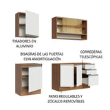 Cocina Compacta 180cm Marrón/Blanco Glamy 06