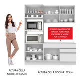 Cocina Integral 190cm Blanco Glamy 04
