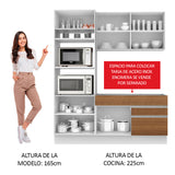 Cocina Integral 190cm Blanco/Marrón/Blanco Glamy 04