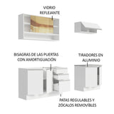 Cocina Integral 200cm Blanco Glamy 03