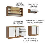 Cocina Compacta 200cm Marrón/Blanco Glamy 03