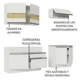 Cocina Compacta 200cm Blanco Glamy 07