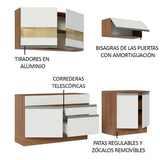 Cocina Compacta 200cm Marrón/Blanco Glamy 07