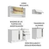 Cocina Integral con Fregadero 200cm Glamy 09 Blanco