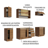 Cocina Integral 240cm sin Fregadero Marrón Glamy 03