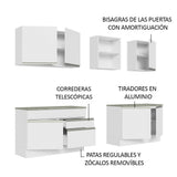 Cocina Integral 240cm Blanco Glamy 06