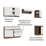 Cocina Integral 260cm Marrón/Blanco Glamy 04