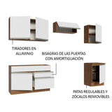 Cocina Integral 260cm Marrón/Blanco Glamy 05