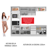 Cocina Integral 270cm Blanco Glamy 03