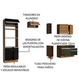 Cocina Integral 270cm Marrón/Negro/Marrón Glamy 09